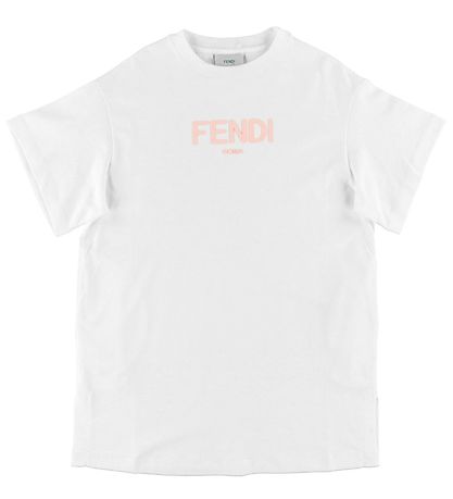 Fendi T-shirt - Hvid m. Lyserød Logo
