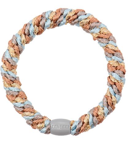 Kknekki Hårelastik - Lyseblå/Beige Glimmer