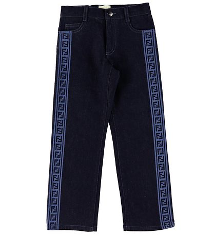 Fendi Jeans - Mørkeblå Denim m. Logobånd