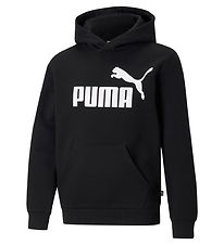 Puma Hættetrøje - Ess Big Logo - Sort m. Print