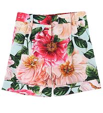 Dolce & Gabbana Shorts - Blå m. Rosa Blomster