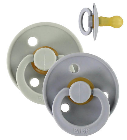 BIBS Colour Schnuller - Gr. 1 - 2er-Pack - Rund - Sage/Cloud