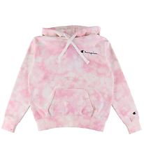 Champion Fashion Hættetrøje - Rosa/Hvid Batik