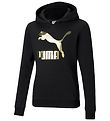 Puma Hættetrøje - Classics - Sort m. Guld Logo