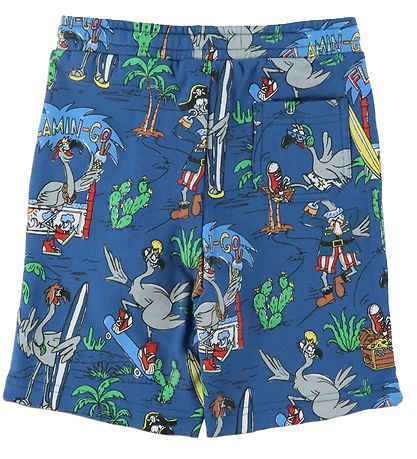 Stella McCartney Kids Sweatshorts - Blå m. Flamingoer