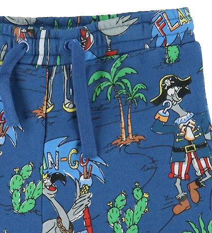 Stella McCartney Kids Sweatshorts - Blå m. Flamingoer