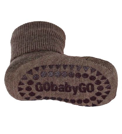 GoBabyGo Skridsikre Strømper - Uld - Brun