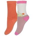 Melton Strømper - Andrea -  2-pak - Orange/Rosa