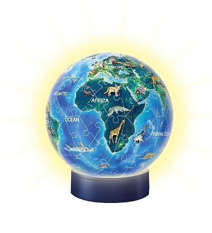 Ravensburger 3D Puslespil - 72 Brikker - Globe Nightlight