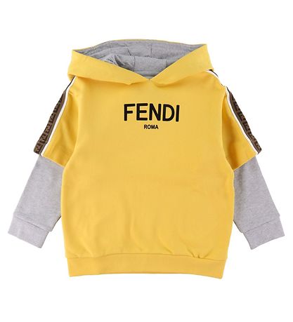 Fendi Hættetrøje - Gul m. Logo
