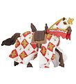 Papo Hvid Ridderhest - Fleur De Lys - H: 9 cm