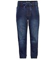 Minymo Bukser - Stretch Loose Fit - Mørkeblå Denim
