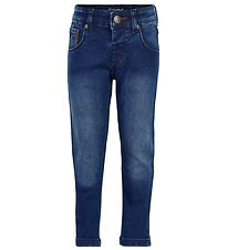 Minymo Bukser - Stretch Slim Fit - Blå Denim