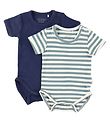 Minymo Bodysuits s/s - 2-Pack - Goblin Blue