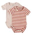 Minymo Bodysuits s/s - 2-Pack - Canyon Rose