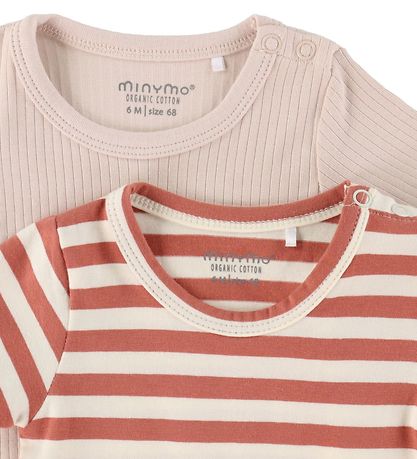 Minymo Bodysuits s/s - 2-Pack - Canyon Rose