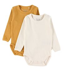 Minymo Bodyer l/æ - Rib - 2-pak - Amber Gold
