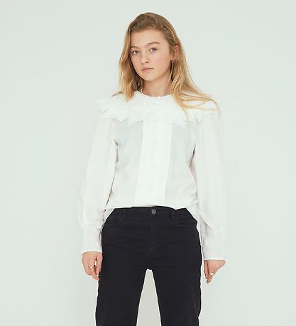Designers Remix Skjorte - Sandra Lace Collar - Cream