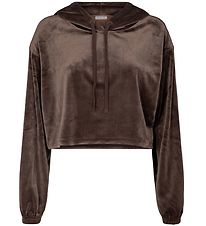 Designers Remix Hættetrøje - Velour - Cropped - Frances - Mud