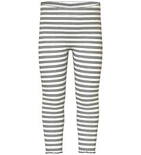 Name It Leggins - Rib - NmfVemma - Grey Melange/Cloud Dancer