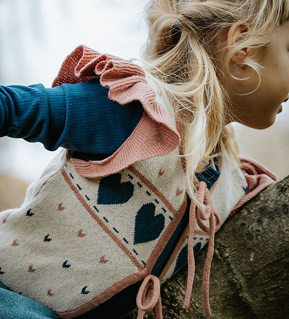Fliink Vest - Bomull/Ull - Nova - Multi Heart - Sandskall