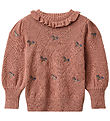Fliink Bluse - Bomuld/Uld - Strik - Lucie Unircorn - Ash Rose
