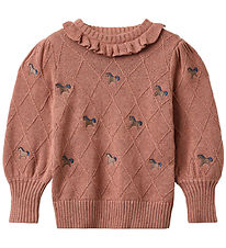 Fliink Bluse - Bomuld/Uld - Strik - Lucie Unircorn - Ash Rose