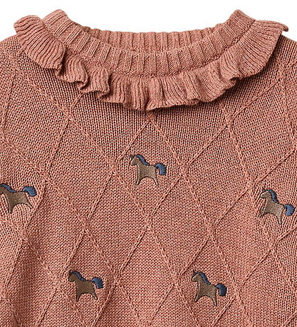 Fliink Bluse - Bomuld/Uld - Strik - Lucie Unircorn - Ash Rose