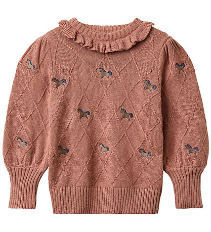 Fliink Bluse - Bomuld/Uld - Strik - Lucie Unircorn - Ash Rose