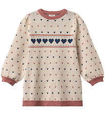 Fliink Jurk - Katoen/Wol - Nova - Multi Heart - Zandschelp