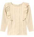 Fliink Bluse - Gabby - Sandshell m. Hulmønster