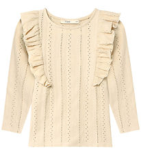 Fliink Bluse - Gabby - Sandshell m. Hulmønster