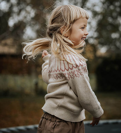 Fliink Bluse - Bomuld/Uld - Strik - Nova - Bow - Sandshell