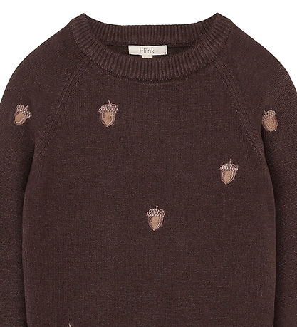 Fliink Bluse - Strik - Benna - Acorn - Coffee Bean