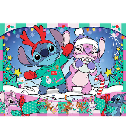 Ravensburger Puslespil - 100 Brikker - Disney Stitch Christmas