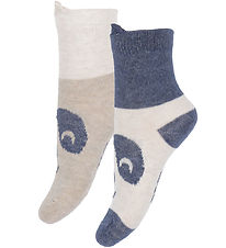 Minymo Strømper - 2-pak - Blue Nights m. Pandaer