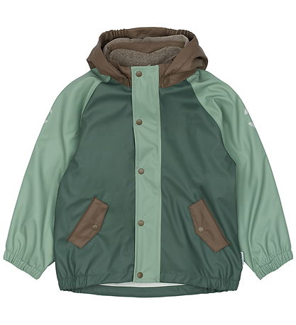 Mikk-Line Regntøj m. Fleece/Seler - PU - 3i1 - Balsam Green