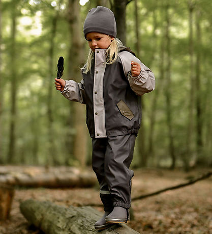 Mikk-Line Regntøj m. Fleece/Seler - PU - 3i1 - Sparrow