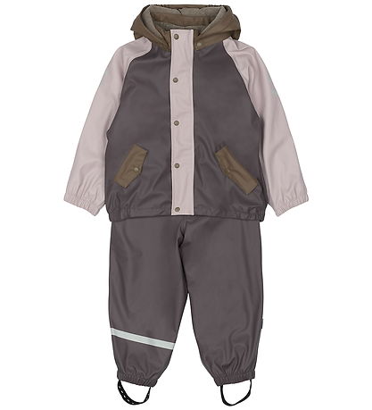Mikk-Line Regntøj m. Fleece/Seler - PU - 3i1 - Sparrow