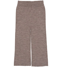 Copenhagen Colors Trousers - Wool - Wide - Rib - Natural Melange