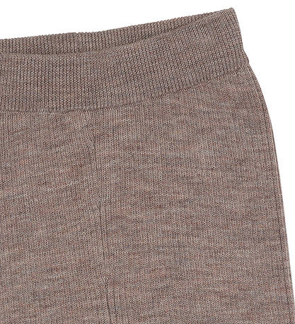 Copenhagen Colors Trousers - Wool - Wide - Rib - Natural Melange