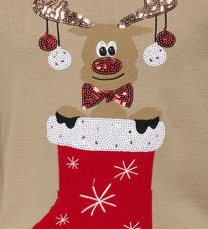Kids Only Bluse - Strik - KogXmas - Humus/Christmas Sock