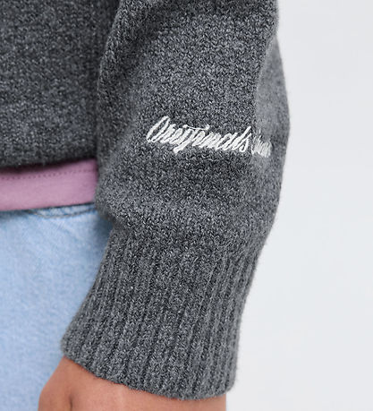 Jack & Jones Bluse - Strik - Half Zip - JorNorrebro - Dark Grey 