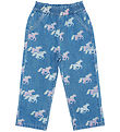 Copenhagen Colors Jeans - Frill Waist & Unicorn Print - Blå