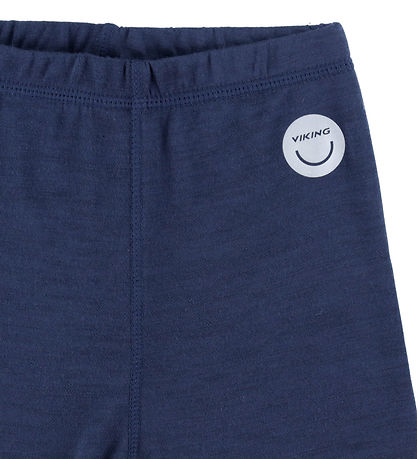 Viking Bukser - Uld/Viskose - Soft Baselayer Merino -  Navy
