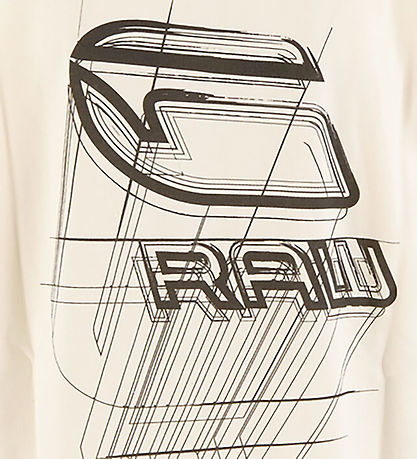 G-Star RAW T-shirt - Oversize - Milk m. Print