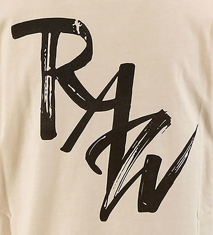 G-Star RAW T-shirt - Oversized - Milk m. Print