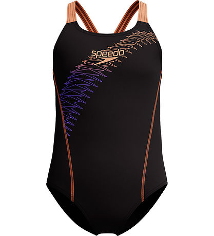 Speedo badedragt - Medalist - Sort/Orange