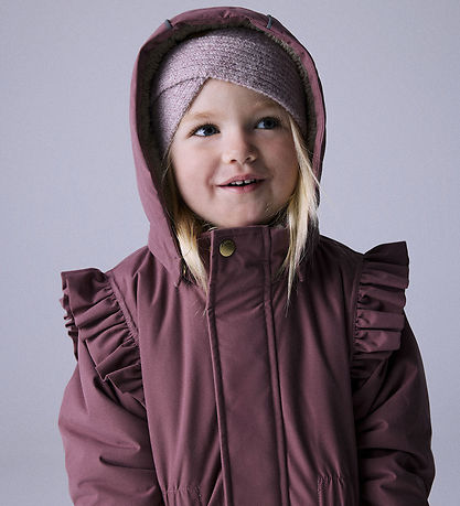 Name It Vinterjakke - NmfSnow05 - Rose Brown m. Flæser
