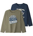 Name It Bluse - NkmVictor - 2er-Pack - Mermaid/Insignia Blue/Eat